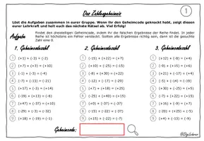 Vorschau - Arbeitsblätter - Escaperoom: rationale Zahlen - Deckblatt