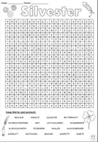 Vorschau - Arbeitsblätter - Suchsel / Suchspiel "Silvester" DaZ / Deutsch - Seite 2