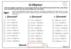Vorschau - Arbeitsblätter - Materialpaket Escaperoom: Einheiten umrechnen - Deckblatt
