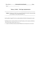 Vorschau - Klassenarbeiten - Klassenarbeit - Charakterisierung Maiks Vater / Herr Klingenberg - Wolfgang Herrndorf: Tschick (Jugendroman) - Deckblatt