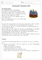 Vorschau - Klassenarbeiten - Persönlicher Brief: Klassenarbeit & Bewertungsbogen - Deutsch - Kl. 3/4 - Seite 1