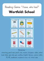 Vorschau - Spiele - "I have, who has?" zum Wortfeld "School" - Deckblatt