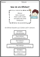 Vorschau - Arbeitsblätter - 🍂🍁 Herbst Elfchen schreiben ✍️ + Wortspeicher & Lösung - Seite 1