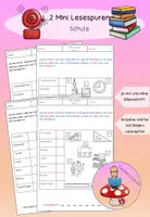 Vorschau - Arbeitsblätter - 2 Mini Lesespuren: Schule - Deckblatt