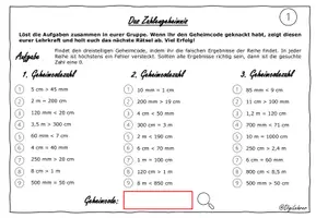 Vorschau - Spiele - Escaperoom: Größenvergleich Einheiten (Zeit, Geld, Gewicht, Längen) - Deckblatt