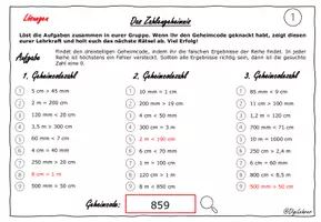 Vorschau - Spiele - Escaperoom: Größenvergleich Einheiten (Zeit, Geld, Gewicht, Längen) - Seite 1