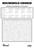 Aperçu - Feuilles d'exercices - HOUSEHOLD CHORES – Visual Dictionary & Word Search - Page 2