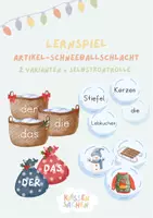 Vorschau - Spiele - Artikel-Schneeballschlacht – Artikel spielerisch lernen - Deckblatt