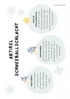 Vorschau - Spiele - Artikel-Schneeballschlacht – Artikel spielerisch lernen - Seite 1