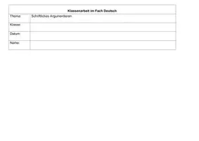 Vorschau - Klassenarbeiten - Klassenarbeit: Erörterung (Schulstart um 9 Uhr) - differenziert & inkl. Erwartungshorizont - Seite 1