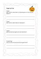 Vorschau - Unterrichtsreihen - Oktober Lesetext für Leseverständnis mit Fragen - Seite 3