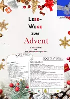 Vorschau - Arbeitsblätter - Advent Lesewege in 3 Differenzierungsstufen silbiert - Deckblatt