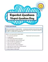 Vorschau - Arbeitsblätter - Reported Questions - Stupid Question Day - Deckblatt