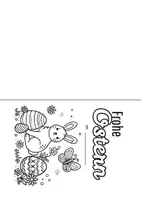 Vorschau - Mal- und Bastelvorlagen - Osterkarte Ostern Grußkarte Ausmalvorlage Deutsch - Seite 3