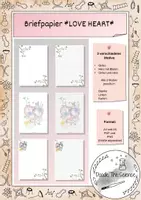 Vorschau - Arbeitsblätter - Briefpapier LOVE HEART - PNG und PDF - Deckblatt