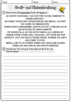 Vorschau - Arbeitsblätter - Park Groß und Kleinschreibung Klasse 4 Abschreibetext Deutschübungen - Seite 1