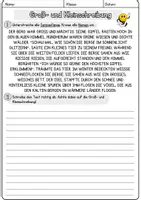Vorschau - Arbeitsblätter - Berge Groß und Kleinschreibung Klasse 4 Abschreibetext Deutschübungen - Seite 1