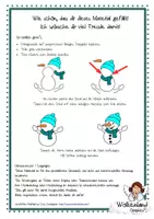 Vorschau - Mal- und Bastelvorlagen - Schneemann basteln Winter Schnee Bastelvorlage - Seite 1