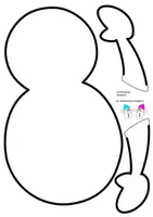 Vorschau - Mal- und Bastelvorlagen - Schneemann basteln Winter Schnee Bastelvorlage - Seite 2