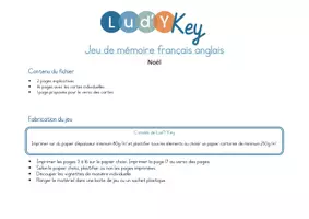Aperçu - Apprentissages en autonomie - Jeu des paires francais anglais noel - Page 1
