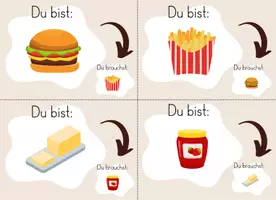Vorschau - Bildkarten - Partnerkarten zur Einteilung (Deutsch/Englisch) 2 Versionen - Seite 2