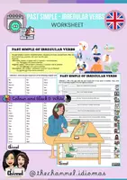 Aperçu - Feuilles d'exercices - PAST SIMPLE - Worksheet (12 sentences) - Page de couverture