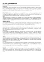 Vorschau - Arbeitsblätter - Escape from New York (Informationstext und Übungen) - Deckblatt