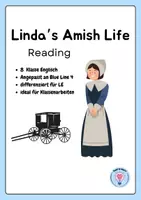 Vorschau - Arbeitsblätter - Linda's Amish life - Reading comprehension *differenziert* - Deckblatt