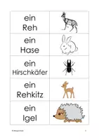 Vorschau - Spiele - Memo Tiere im Wald Bild Wort - Seite 1
