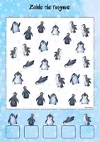 Vorschau - Arbeitsblätter - 🐧 3x AB Pinguine zählen ZR 3-10 Winter mit Lösungen - Seite 1