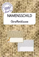 Vorschau - Anderer Materialtyp - Giraffenklasse - Namensschild - Deckblatt