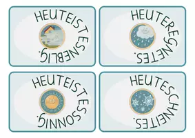 Vorschau - Unterrichtsreihen - Wetter - Schlangensätze - Aufgabenkarten - Wortgrenzen erkennen - Seite 1