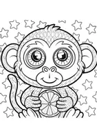 Vorschau - Mal- und Bastelvorlagen - Ausmalbilder & Mandalas PAKET Thema Affen - Grundschule - Bastelvorlagen - Seite 3