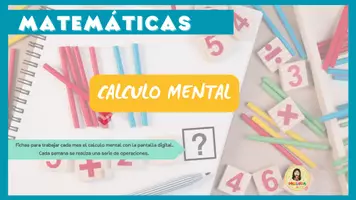 Vista previa - Hojas de trabajo - CÁLCULO MENTAL-PANTALLA DIGITAL - Portada