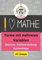 Vorschau - Arbeitsblätter - Termumformungen – Domino zu typischen Fehlerquellen (Klasse 7/ 8) | Lernspiel | Mit Lösungen - Deckblatt