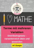 Vorschau - Arbeitsblätter - Rund ums Distributivgesetz - variantenreich üben und anwenden - Deckblatt