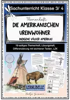 Vorschau - Unterrichtsreihen - Themenheft "Die Amerikanischen Ureinwohner" - Sachunterricht Klasse 3, 4 - Deckblatt