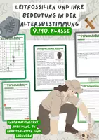 Vorschau - Arbeitsblätter - Leitfossilien und ihre Bedeutung in der Altersbestimmung | Unterrichtsreihe "Evolution" Biologie, 9./10. Klasse - Deckblatt