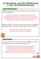 Vorschau - Arbeitsblätter - Leitfossilien und ihre Bedeutung in der Altersbestimmung | Unterrichtsreihe "Evolution" Biologie, 9./10. Klasse - Seite 1