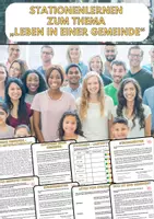 Vorschau - Arbeitsblätter - Lerntheke zu: Leben in einer Gemeinde - Deckblatt