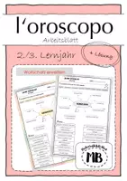 Vorschau - Arbeitsblätter - Horoskope - Arbeitsblatt - Deckblatt