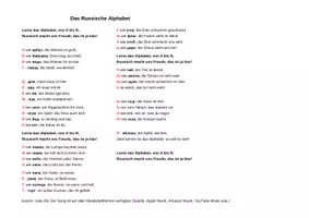 Vorschau - Text - Lied "Das Russische Alphabet"/ песня "Русский алфавит" - Seite 1