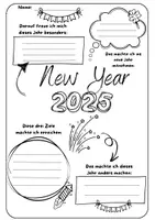 Vorschau - Arbeitsblätter - New Year - Reflektion - Seite 1