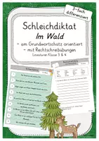 Vorschau - Arbeitsblätter - Schleichdiktat mit Rechtschreibübung - Deckblatt