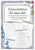 Vorschau - Arbeitsblätter - Schleichdiktat mit Rechtschreibübung - Deckblatt