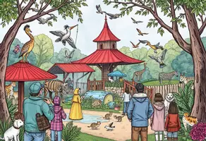 Vorschau - Poster - Im Zoo - Wimmelbild - Seite 1