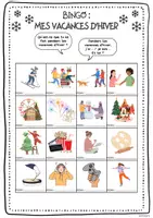 Vorschau - Arbeitsblätter - Les vacances d‘hiver - BINGO - Seite 1