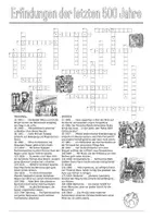 Vorschau - Arbeitsblätter - Erfindungen der letzten 500 Jahre - Rätsel (incl. Lösung) - Deckblatt
