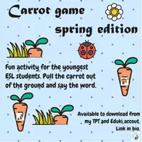 Vista previa - Juegos / Gamificación - Carrot game - spring | Flashcards | ESL game | kids - página 1