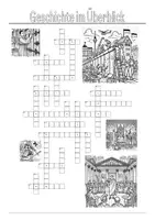Vorschau - Arbeitsblätter - Geschichte im Überblick - Rätsel (incl. Lösung) - Deckblatt